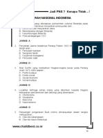 Soal Sejarah Nasional Indonesia