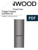 60cm Total Frost Free Fridge Freezer KNF60X19: Installation / Instructions Manual