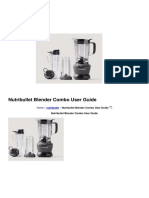 Nutribullet Blender Combo User Guide