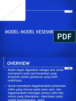 9 - Model Model Keseimbangan (CAPM)