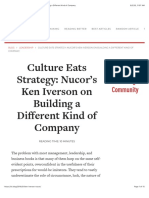 Culture Eats Strategy: Nucor's Ken Iverson On Building A Different Kind of Company