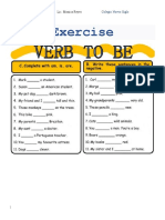 INGLES I EJERCICIOS VERB TO BE