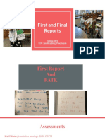 First and Final Reports