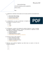 Evaluación Curso Manipulación