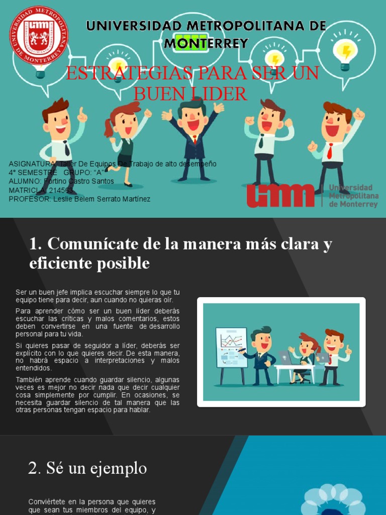 Estrategias para ser un buen líder | PDF | Liderazgo | Las emociones