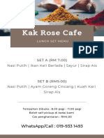 Kak Rose Cafe: Whatsapp/Call: 019-933 1493