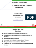 Company Law - Session 7-8
