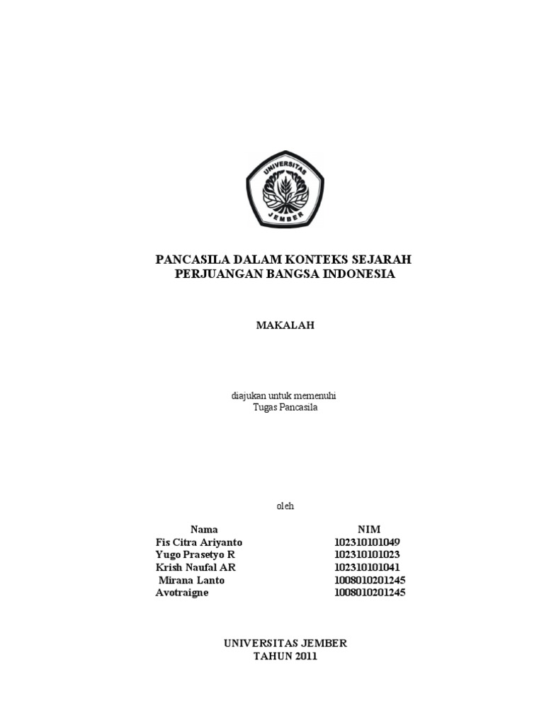 Pancasila Dalam Konteks Sejarah Perjuangan Bangsa Indonesia