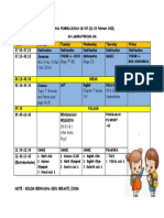 Jadwal 21-25 Februari 2022