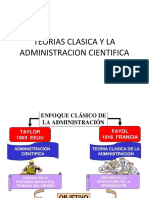 TEORIAS CLASICA Y LA ADMINISTRACION CIENTIFICA TAYLOR