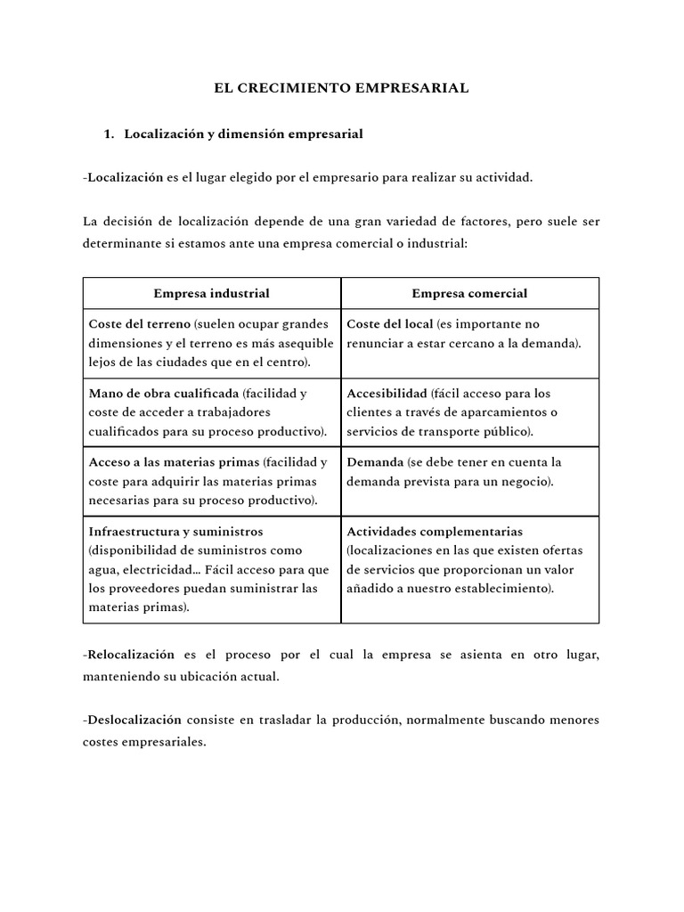 El Crecimiento Empresarial | PDF | Business | Mercado (economía)