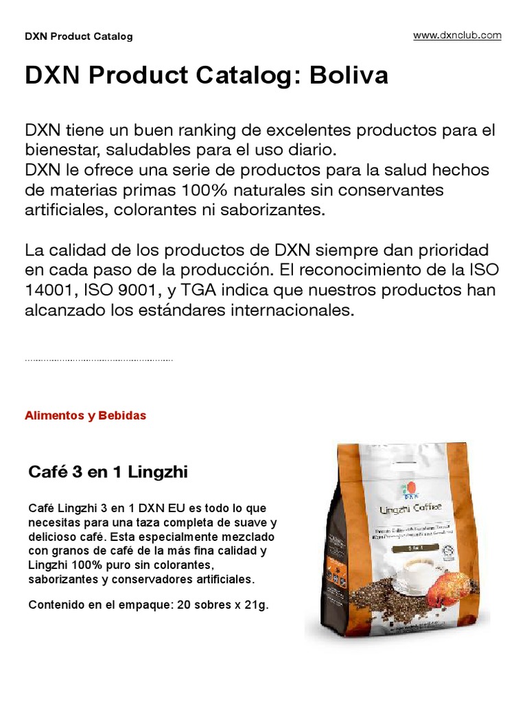 Productos DXN | PDF | café | Té