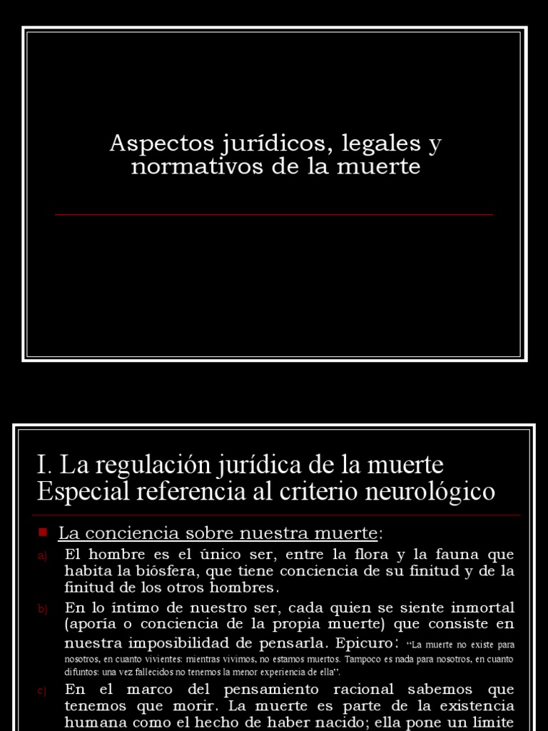 Aspectos Médicos, Legales y Éticos en La Muerte | PDF | Muerte ...