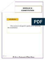 Constitution: This Session Is Designed To Guide You in Analyzing The Constitution