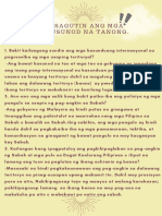 K2 Sagutin Ang Mga Sumusunod Na Tanong