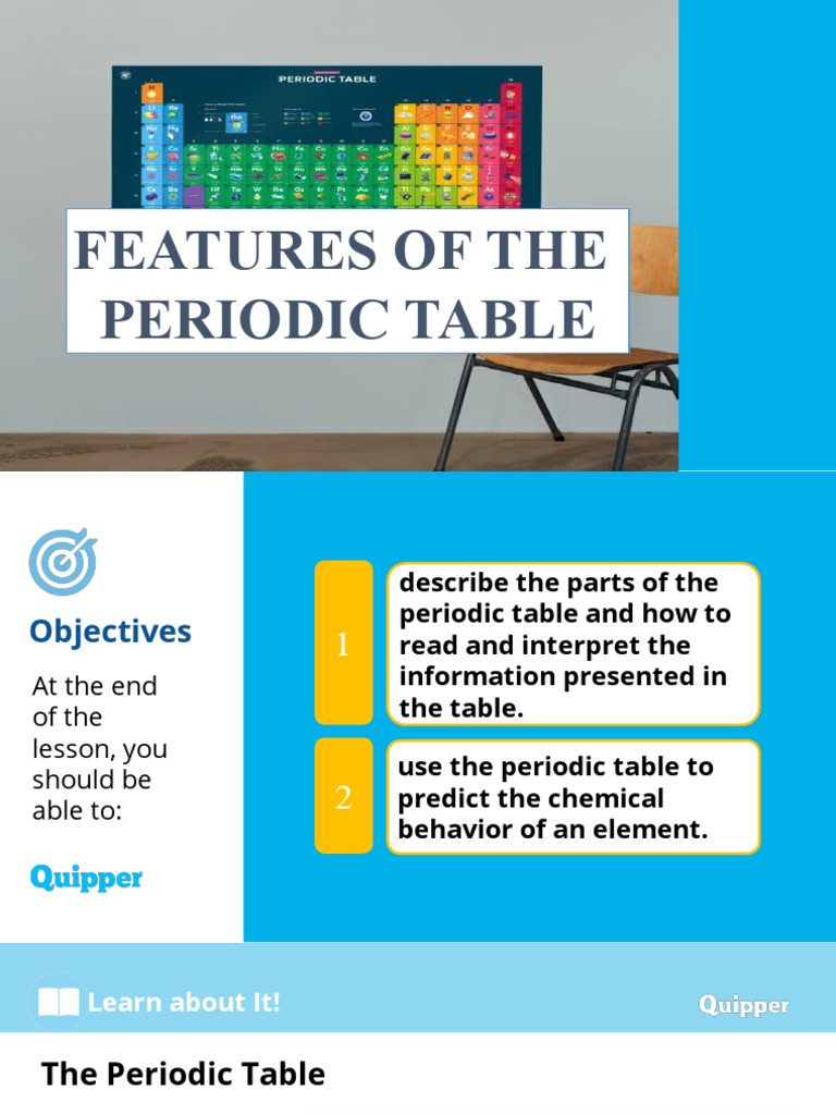 Features of The Periodic Table2 | PDF | Periodic Table | Chemical Elements