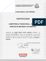 Certificado Senai