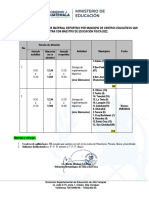 CRONOGRAMA DE ENTREGA DE ESCALERAS DE AGILIDAD Y UNIFORMES INSTITUCIONALES 2022