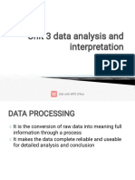 Data Processing and Analysis Techniques