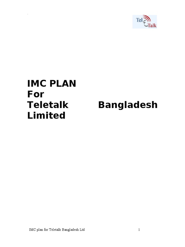 IMC Strategy for Teletalk Bangladesh | PDF | Marketing Communications ...
