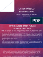 Orden Público Internacional