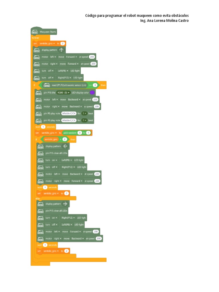 Code Maqueen Evita Obstaculos | PDF