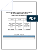 Gc-gu-01. Guía Para La Elaboración y Control de Documentos Del Sistema Gestión de Calidad