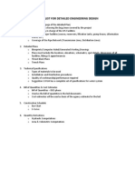 Checklist For Detailed Engineering Design