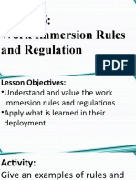 W5-Immersion Rules and Regulations