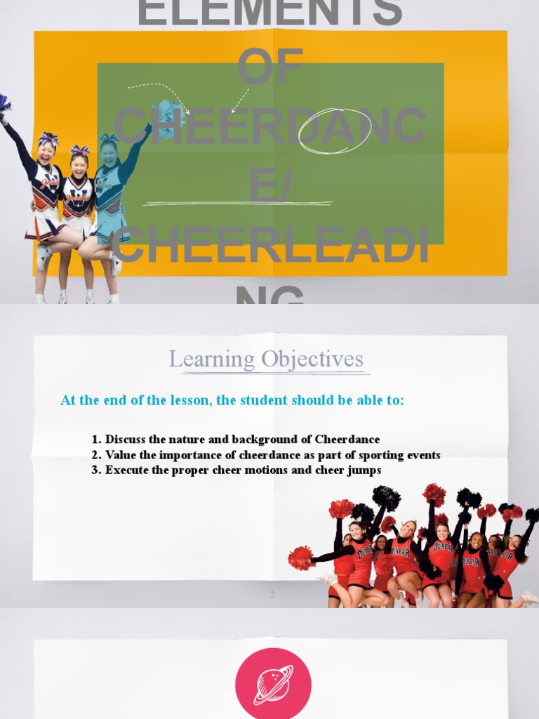 Elements of Cheerdance Explained | PDF | Cheerleading | Performing Arts
