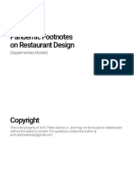 E-DESIGN Pedro (Pandemic Footnotes On Restaurant Design)