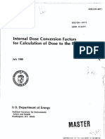 Master: Internal Dose Conversion Factors Calculation Dose The Public