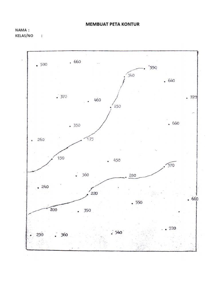 Membuat Peta Kontur Print Pdf