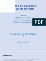 Calidad del agua para proyectos agrícolas