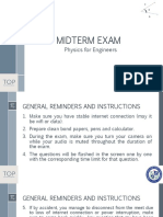 Midterm Exam: Physics For Engineers
