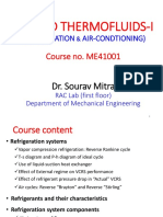 ME41001 - Applied Thermodynamics-I (Refrigeration & Air-Conditioning