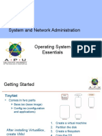 System and Network Administration Operating System Essentials