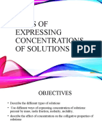 Ways of Expressing Concentrations of Solutions