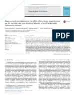 Experimental Investigation On The Effect of Geometric Imperfections