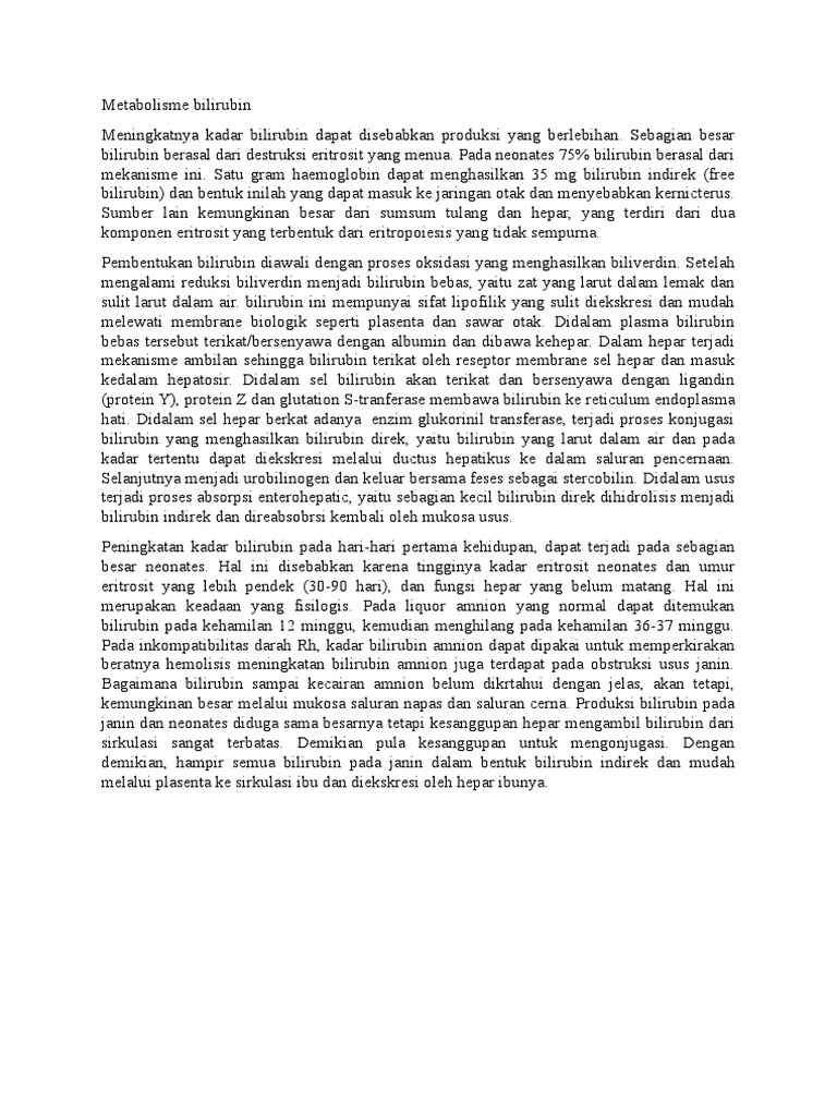 Metabolisme bilirubin pdf
