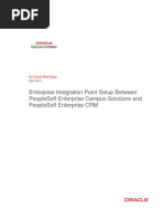 Enterprise Integration Point Setup Between People Soft Enterprise Campus Solutions and People Soft Enterprise CRM