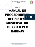 Manual de Procedimiento Del Sistema Municipal Dif de Coatepec Harinas