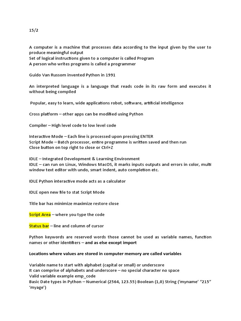 Locations Where Values Are Stored in Computer Memory Are Called ...