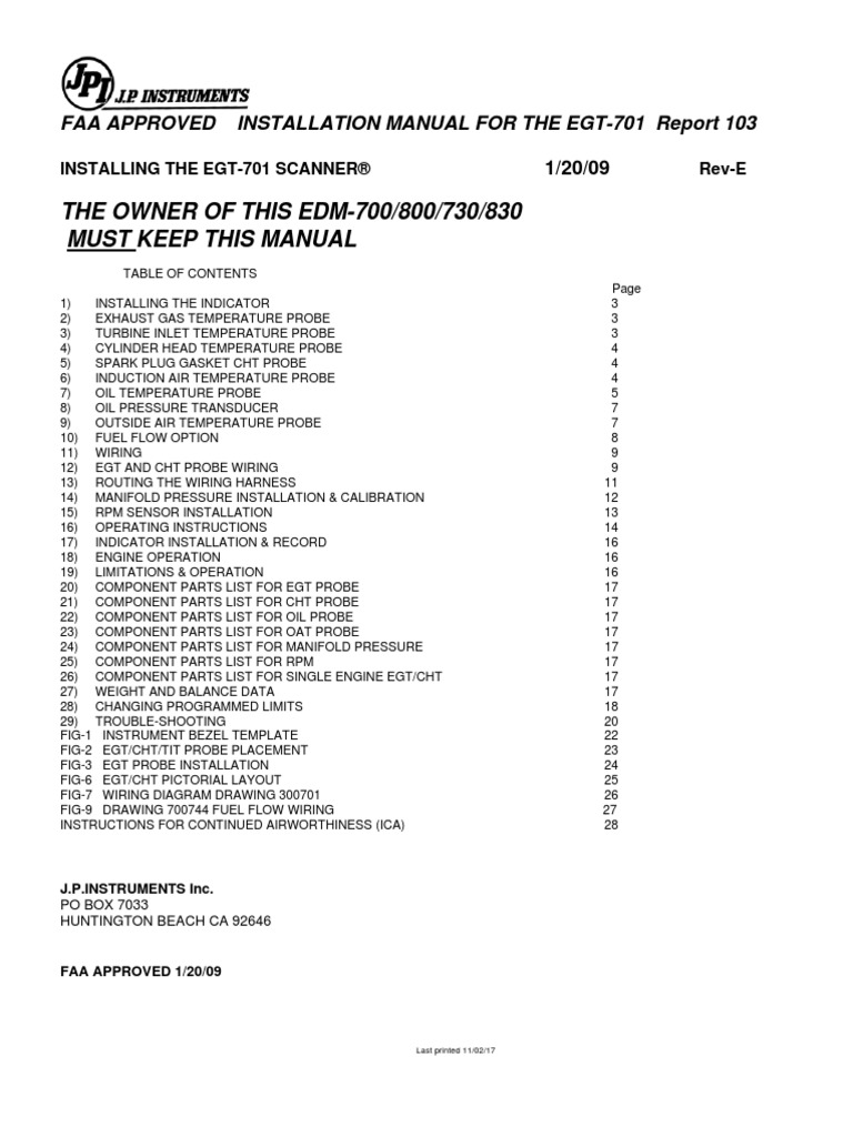 THE OWNER OF THIS EDM-700/800/730/830 Must Keep This Manual | PDF ...