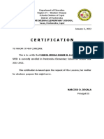 Certification: Pontevedra Elementary School