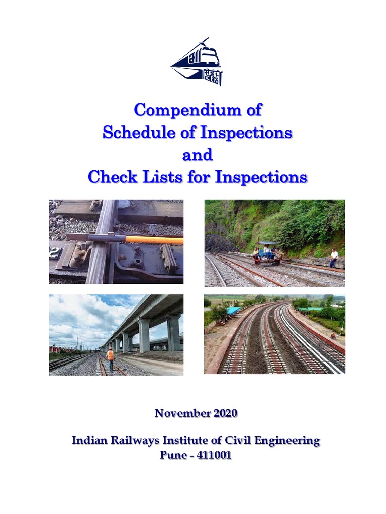 Inspection Checklist Final PDF Rail Transport Train