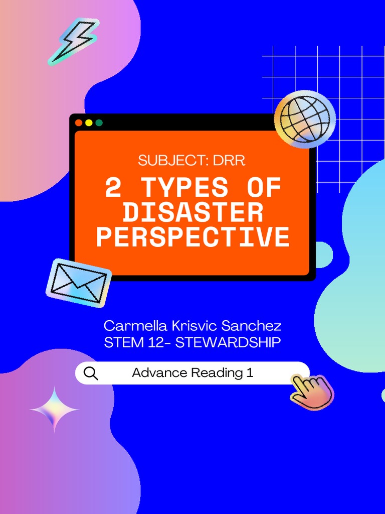 DRR 2 Types Of Disaster Perspective PDF