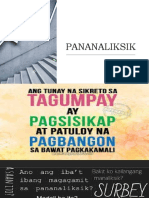 Paksa 1 PANANALIKSIK