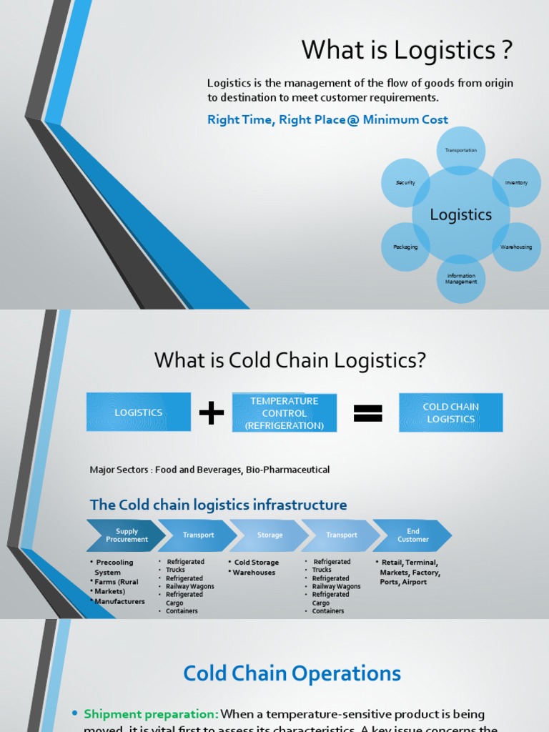 Cold Chain Logistics Overview | PDF | Logistics | Agriculture