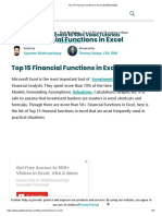 Top 15 Financial Functions in Excel - WallStreetMojo